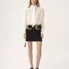 Minifalda recta en jacquard de mezcla de lana Minifalda recta en jacquard de mezcla de lana