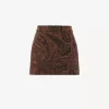 Minifalda recta en jacquard tapiz