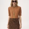 Minifalda recta en jacquard tapiz