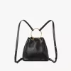 Mochila pequeña de pulsera en piel granulada Mochila pequeña de pulsera en piel granulada