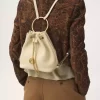 Mochila pequeña de pulsera en piel granulada Mochila pequeña de pulsera en piel granulada