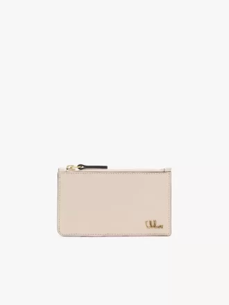 Monedero pequeño Chloé Iconic con ranuras para tarjetas en piel brillante