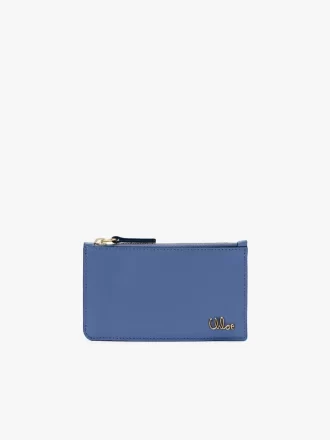 Monedero pequeño Chloé Iconic con ranuras para tarjetas en piel brillante