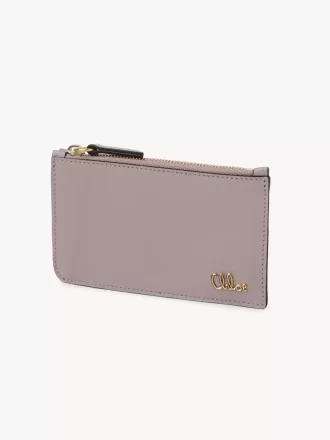 Monedero pequeño Chloé Iconic con ranuras para tarjetas en piel brillante