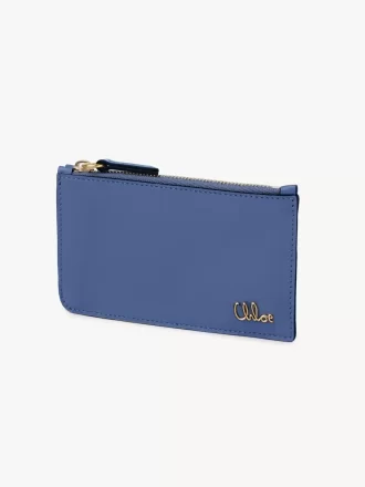 Monedero pequeño Chloé Iconic con ranuras para tarjetas en piel brillante