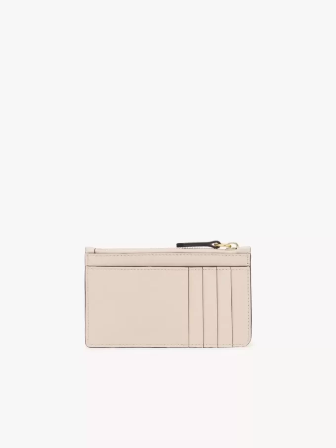 Monedero pequeño Chloé Iconic con ranuras para tarjetas en piel brillante