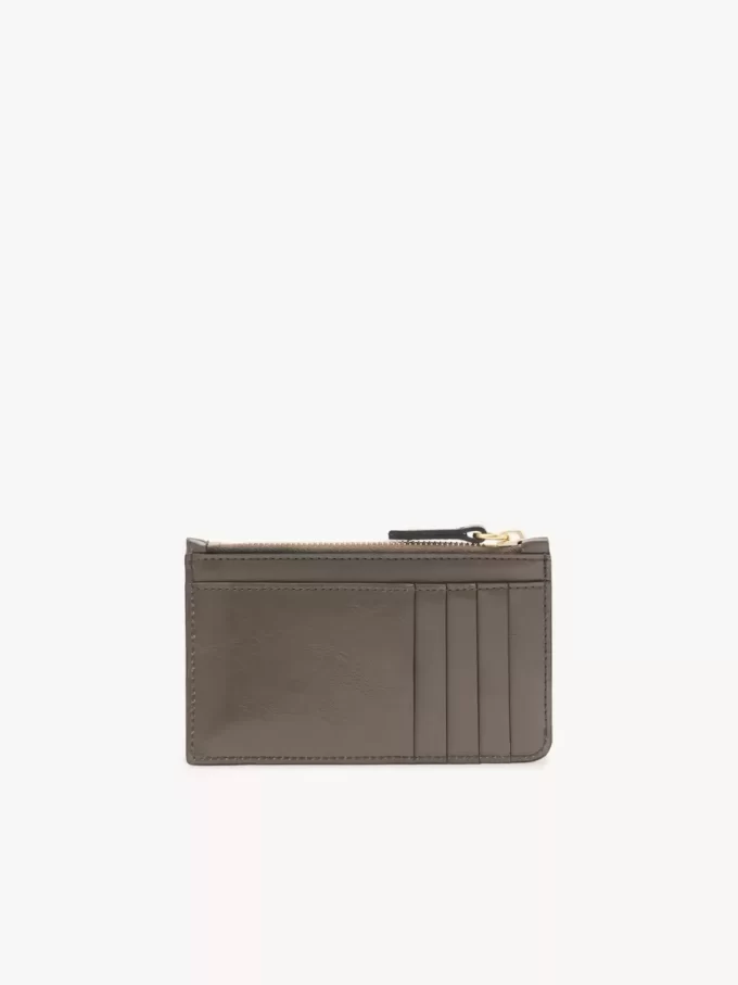 Monedero pequeño Chloé Iconic con ranuras para tarjetas en piel brillante