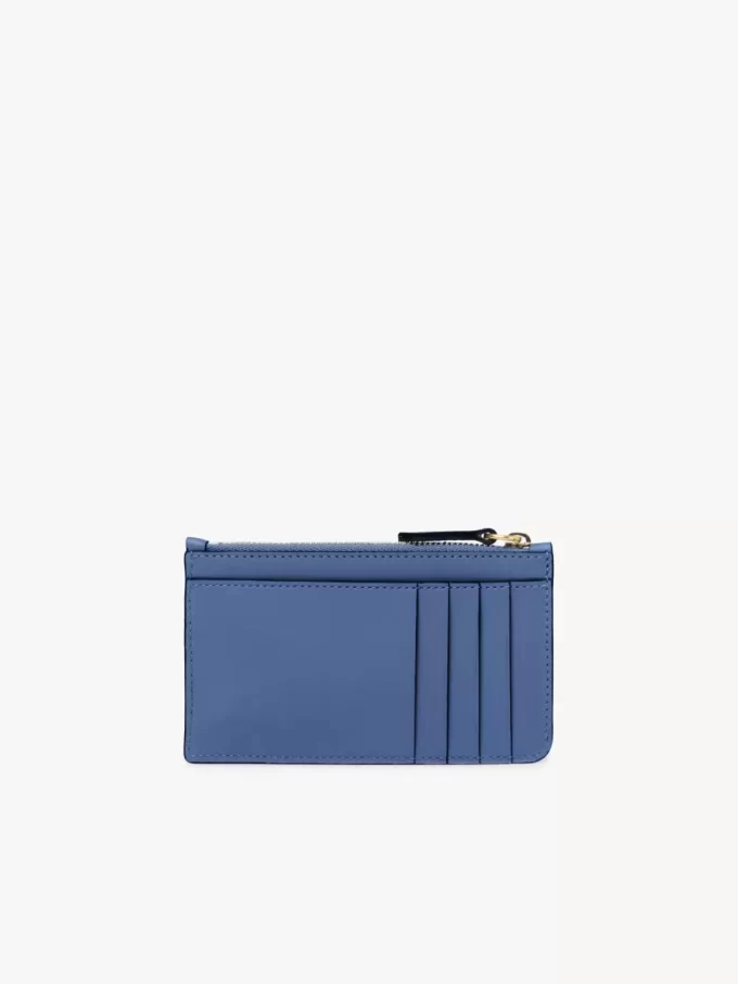 Monedero pequeño Chloé Iconic con ranuras para tarjetas en piel brillante
