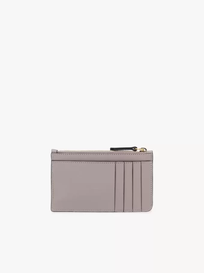 Monedero pequeño Chloé Iconic con ranuras para tarjetas en piel brillante