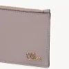 Monedero pequeño Chloé Iconic con ranuras para tarjetas en piel brillante
