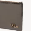Monedero pequeño Chloé Iconic con ranuras para tarjetas en piel brillante