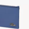 Monedero pequeño Chloé Iconic con ranuras para tarjetas en piel brillante