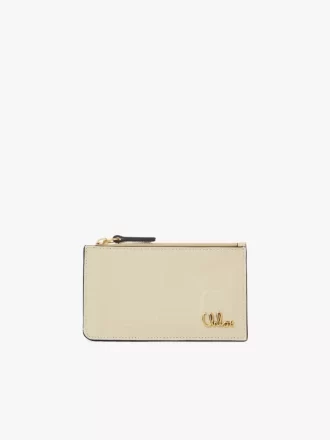 Monedero pequeño Chloé Iconic con ranuras para tarjetas en piel efecto cocodrilo