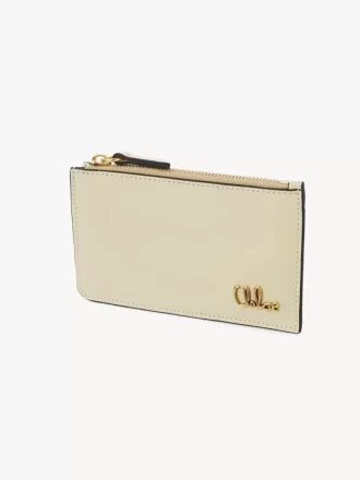 Monedero pequeño Chloé Iconic con ranuras para tarjetas en piel efecto cocodrilo