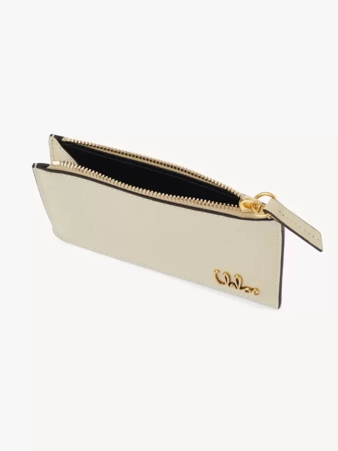 Monedero pequeño Chloé Iconic con ranuras para tarjetas en piel efecto cocodrilo
