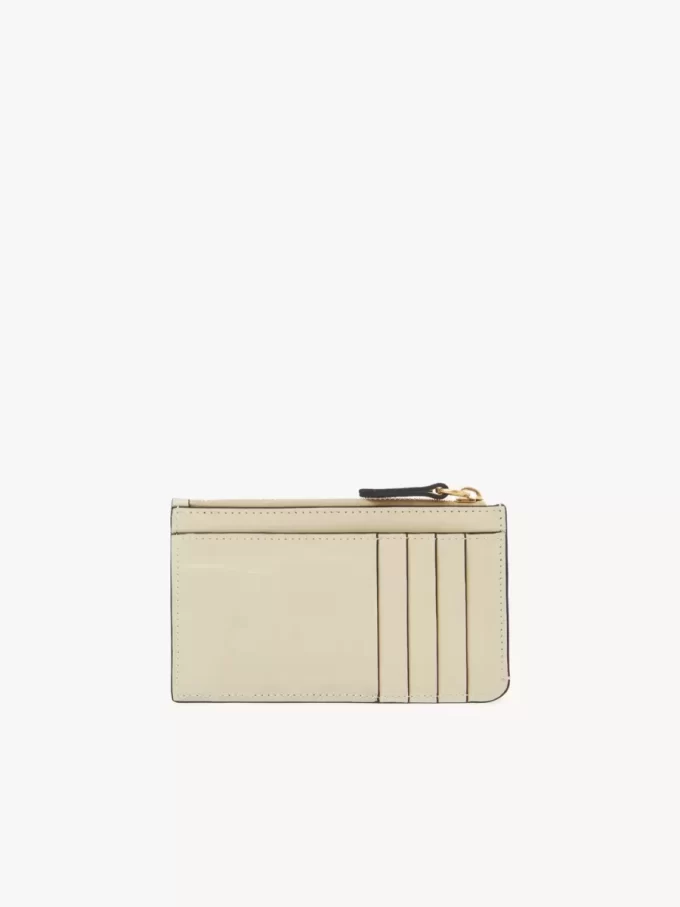 Monedero pequeño Chloé Iconic con ranuras para tarjetas en piel efecto cocodrilo