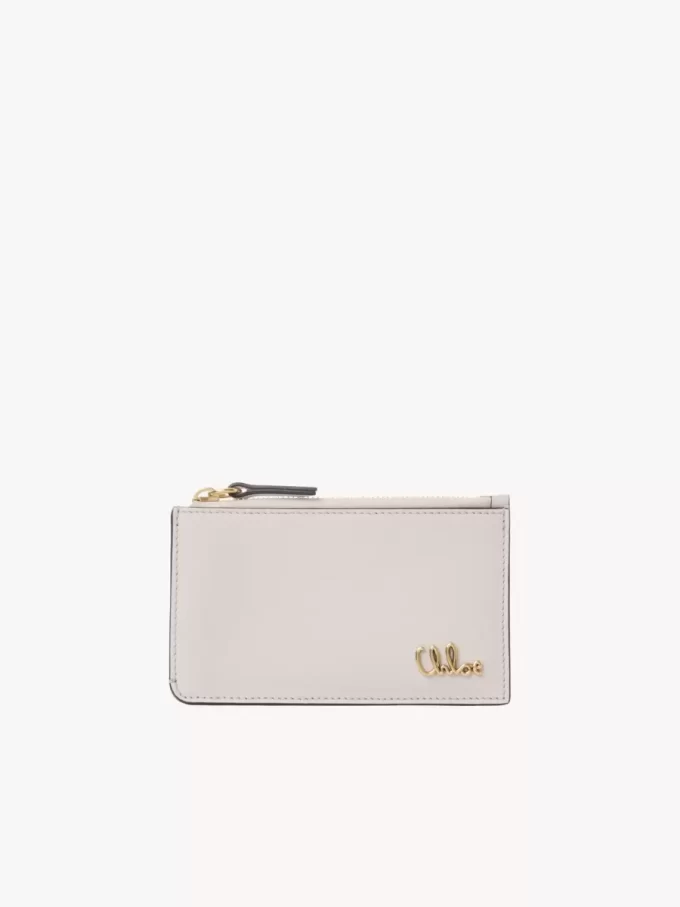 Monedero pequeño Chloé Iconic con ranuras para tarjetas en piel granulada