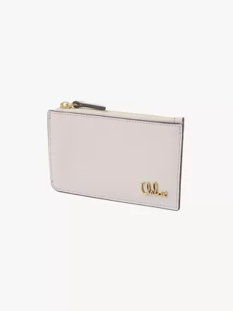 Monedero pequeño Chloé Iconic con ranuras para tarjetas en piel granulada