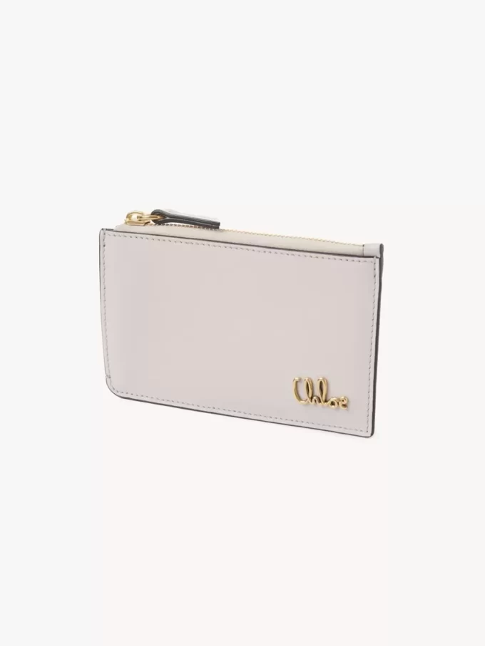 Monedero pequeño Chloé Iconic con ranuras para tarjetas en piel granulada