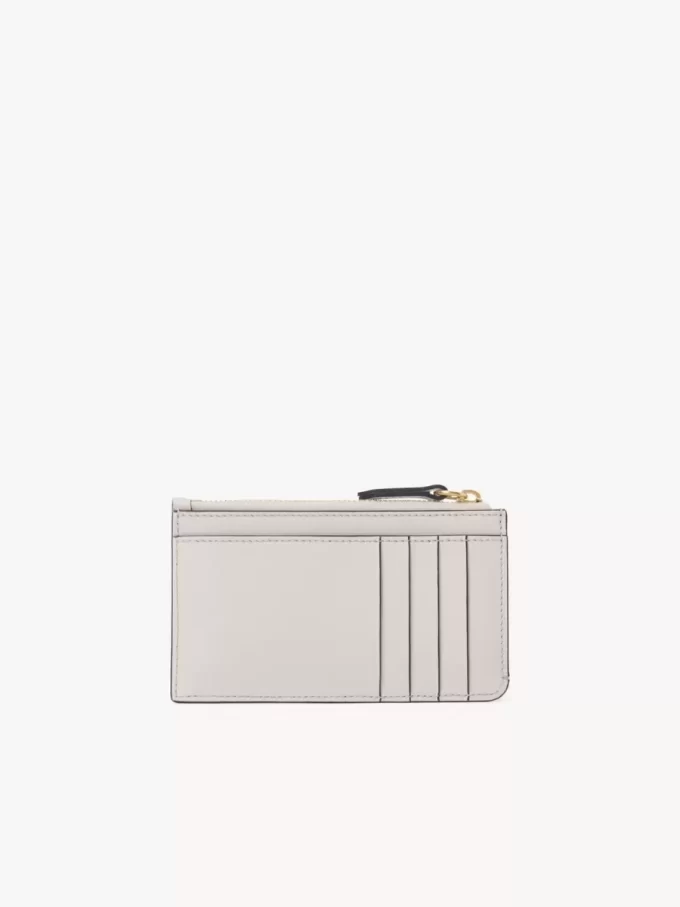 Monedero pequeño Chloé Iconic con ranuras para tarjetas en piel granulada