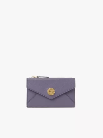 Monedero pequeño tipo sobre con ranuras para tarjetas en piel granulada Monedero pequeño tipo sobre con ranuras para tarjetas en piel granulada