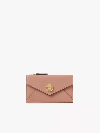 Monedero pequeño tipo sobre con ranuras para tarjetas en piel granulada Monedero pequeño tipo sobre con ranuras para tarjetas en piel granulada