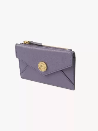 Monedero pequeño tipo sobre con ranuras para tarjetas en piel granulada Monedero pequeño tipo sobre con ranuras para tarjetas en piel granulada