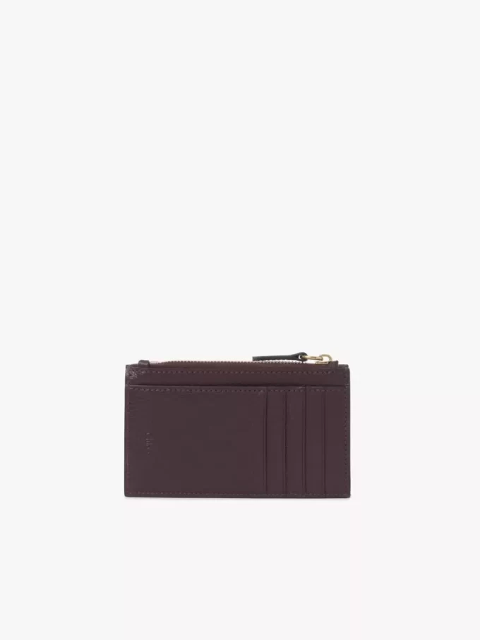 Monedero pequeño tipo sobre con ranuras para tarjetas en piel granulada Monedero pequeño tipo sobre con ranuras para tarjetas en piel granulada