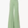 Pantalones acampanados de lona de algodón