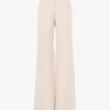 Pantalones acampanados de tiro alto en gabardina de lana Pantalones acampanados de tiro alto en gabardina de lana