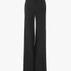 Pantalones acampanados de tiro alto en lana grain de poudre Pantalones acampanados de tiro alto en lana grain de poudre