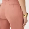 Pantalones acampanados de tiro alto en lona de algodón Pantalones acampanados de tiro alto en lona de algodón