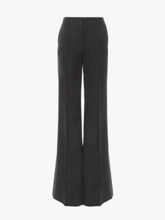 Pantalones bootcut entallados de lana