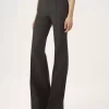 Pantalones bootcut entallados de lana