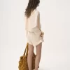 Pantalones cortos con cordón y dobladillo en algodón Pantalones cortos con cordón y dobladillo en algodón