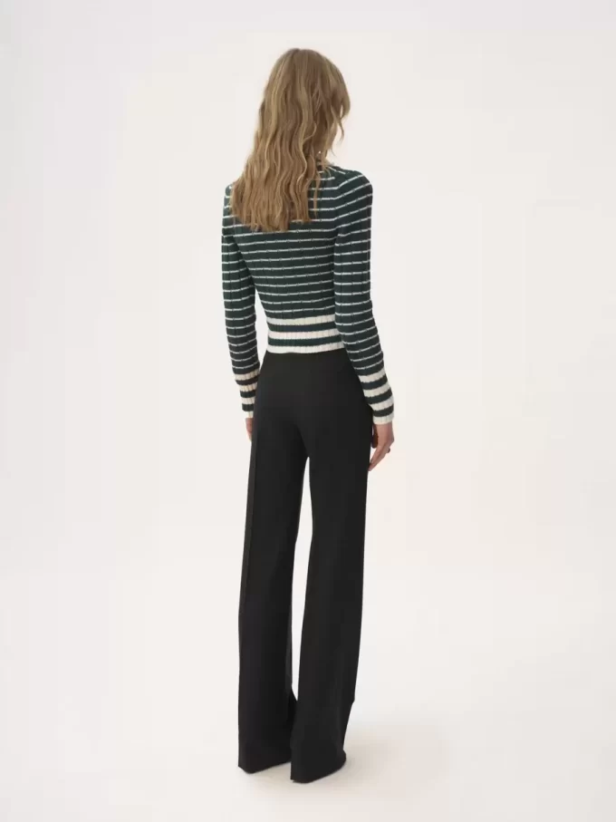 Pantalones de sastre de estilo juvenil en lana grain de poudre Pantalones de sastre de estilo juvenil en lana grain de poudre