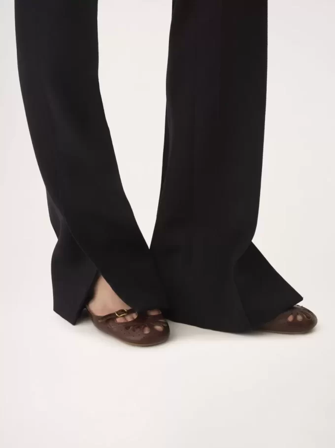 Pantalones de sastre en gabardina de lana Pantalones de sastre en gabardina de lana