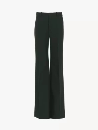 Pantalones sastre acampanados de crepé de lana