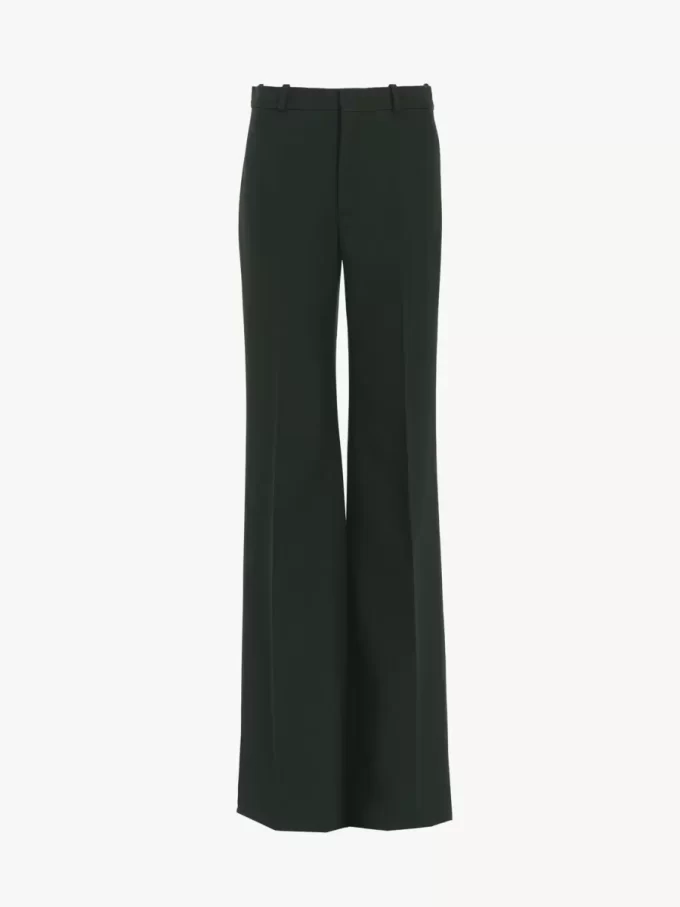Pantalones sastre acampanados de crepé de lana Pantalones sastre acampanados de crepé de lana