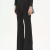 Pantalones sastre acampanados de gabardina de lana Pantalones sastre acampanados de gabardina de lana