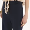 Pantalones sastre acampanados de lana elástica Pantalones sastre acampanados de lana elástica