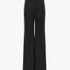Pantalones sastre acampanados de lana grain de poudre Pantalones sastre acampanados de lana grain de poudre