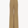 Pantalones sastre acampanados de lana grain de poudre Pantalones sastre acampanados de lana grain de poudre
