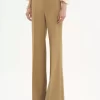Pantalones sastre acampanados de lana grain de poudre Pantalones sastre acampanados de lana grain de poudre
