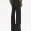 Pantalones sastre acampanados de lana grain de poudre Pantalones sastre acampanados de lana grain de poudre