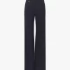 Pantalones sastre de estilo juvenil en lana elástica