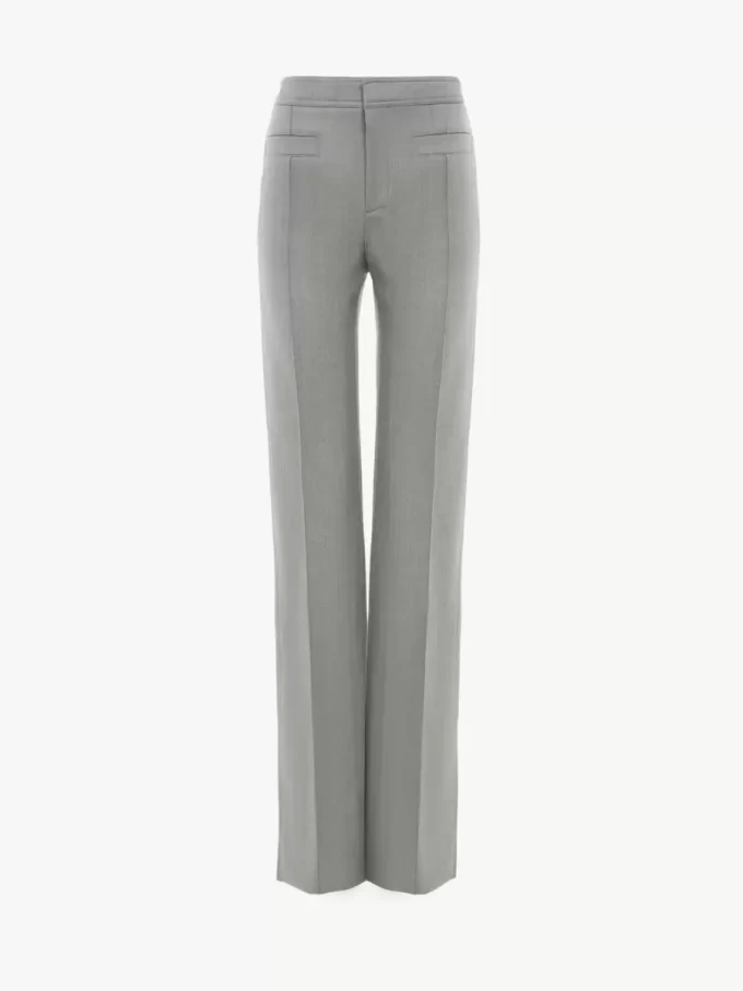 Pantalones sastre de lana chiné Pantalones sastre de lana chiné