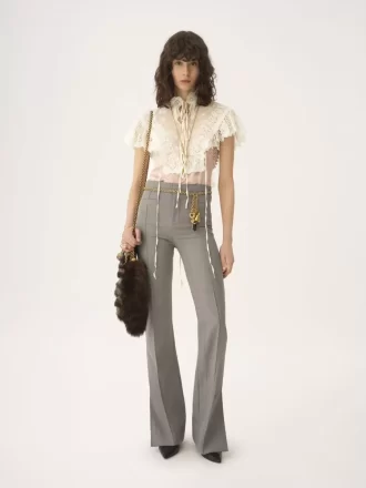 Pantalones sastre de lana chiné