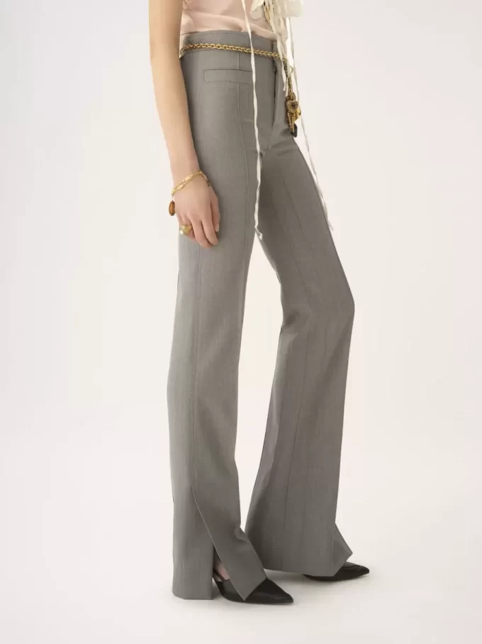 Pantalones sastre de lana chiné Pantalones sastre de lana chiné