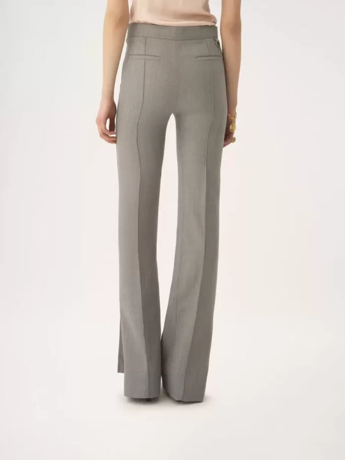 Pantalones sastre de lana chiné Pantalones sastre de lana chiné